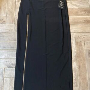 River Island Black Pencil Skirt with Gold Accent